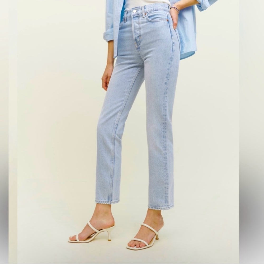 Cynthia High Rise Straight Jeans Color: Tahoe